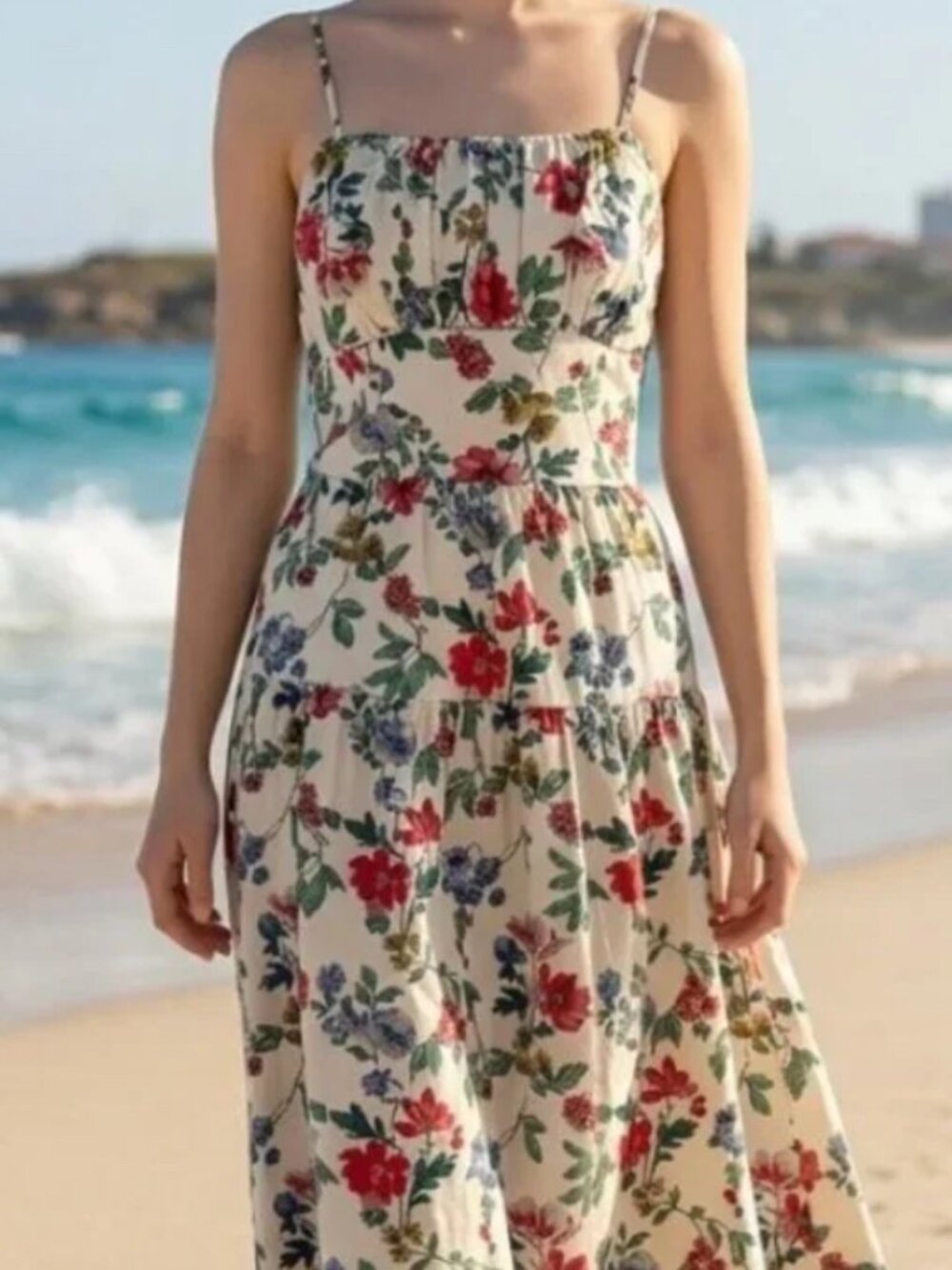 Lucky Brand Floral Print Midi Dress